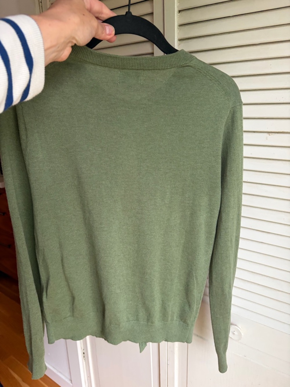 J. Crew classic cardigan Olive- Lightweight Knit - Picture 2 of 8